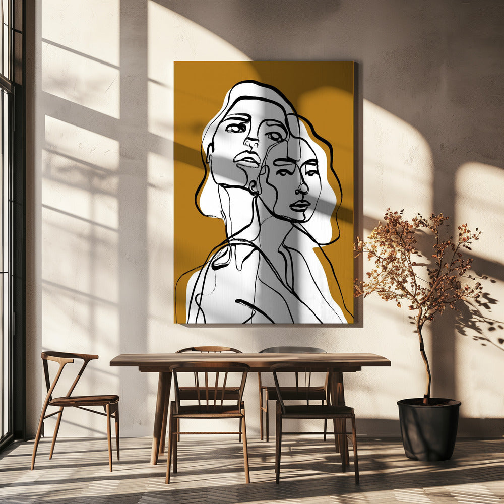 Verweven gezichten | Canvas