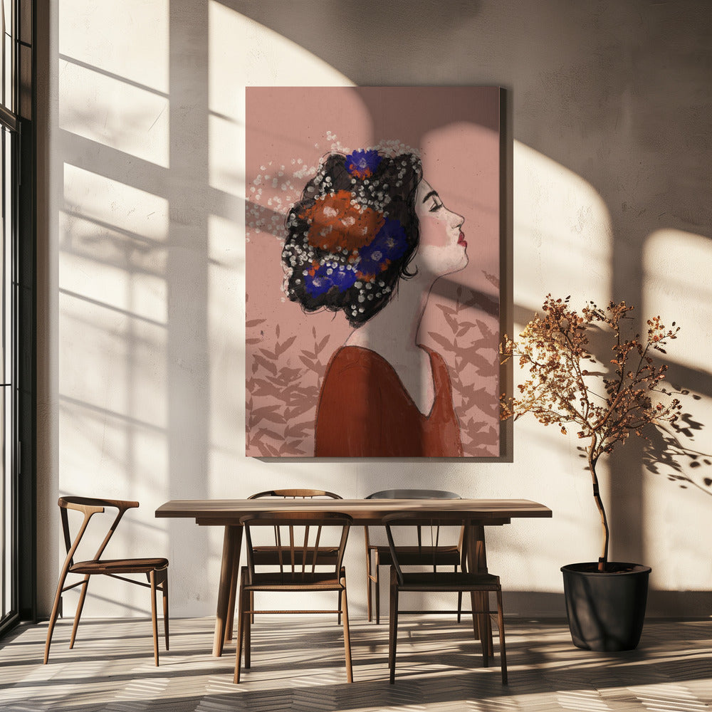 Bloesems in profiel | Canvas