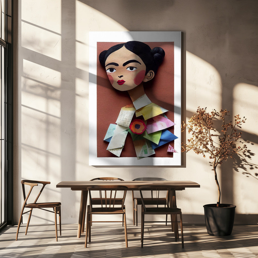 Papierportret Bloesem | Canvas