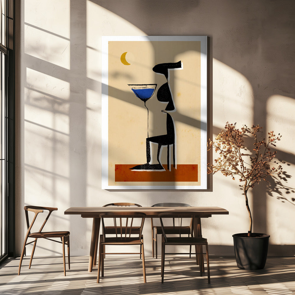 Maanverlichte Martini | Canvas