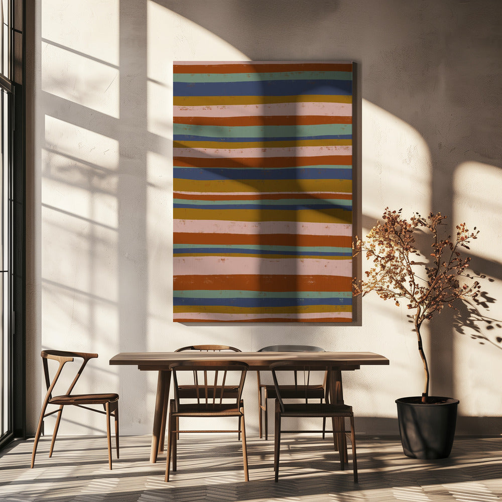 Aardse strepen flow | Canvas