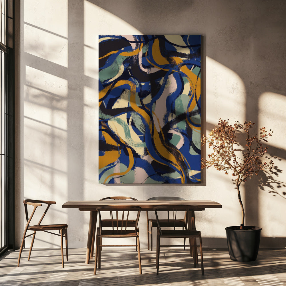 Levendige Stromen | Canvas
