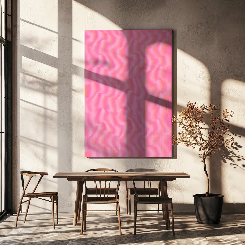 Golvende roze golven | Canvas