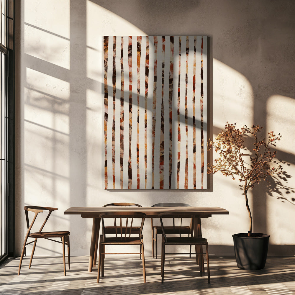 Gestreepte sereniteit | Canvas