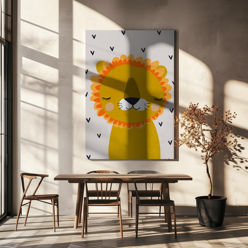 Dromerige Leeuw | Canvas