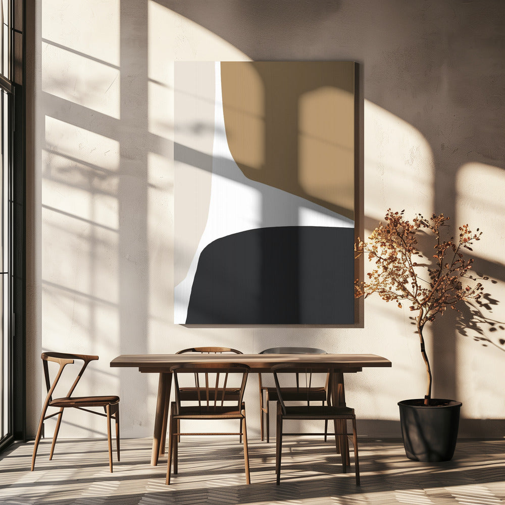 Geometric Shapes in Neutral Tones | Canvas