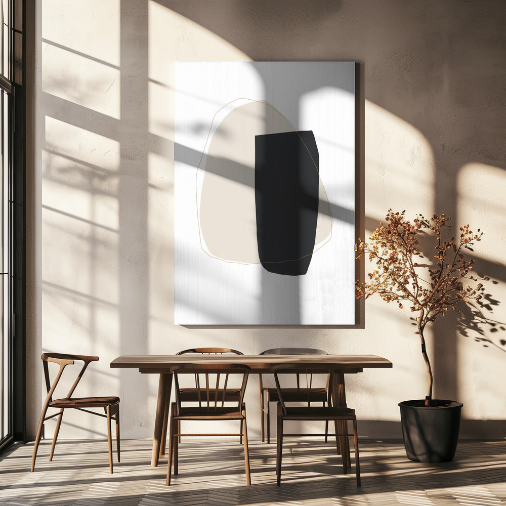 Geometrische vormen en neutraal | Canvas
