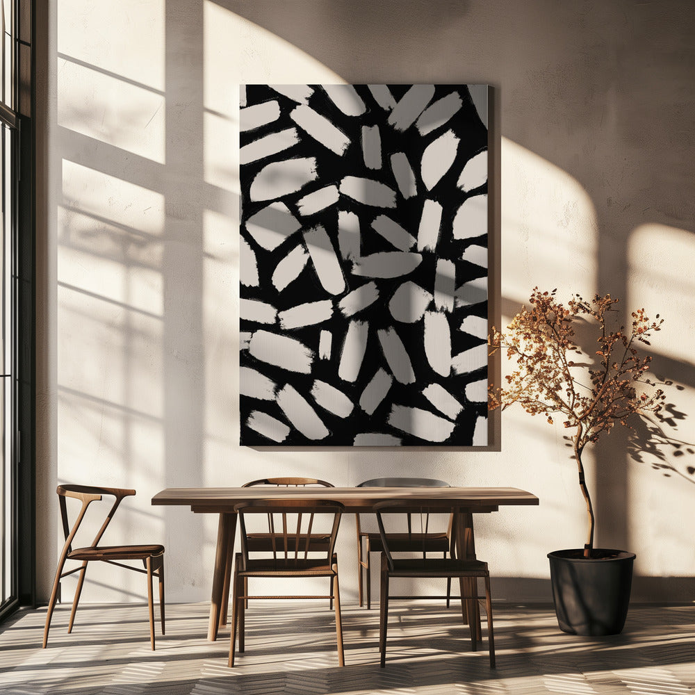 Penseelstreek Chaos | Canvas