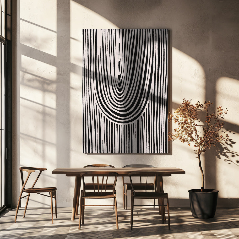 Gebogen strepen stromen | Canvas