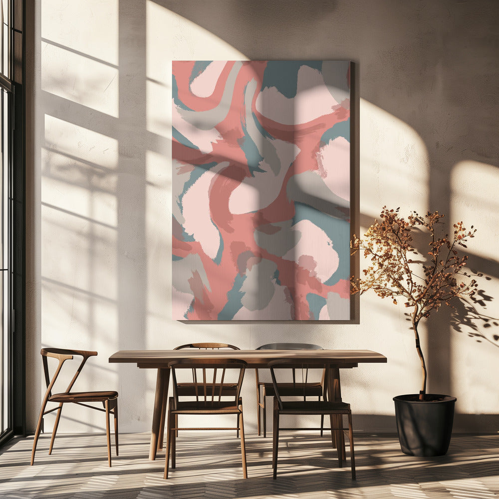 Zachte tinten dansen | Canvas