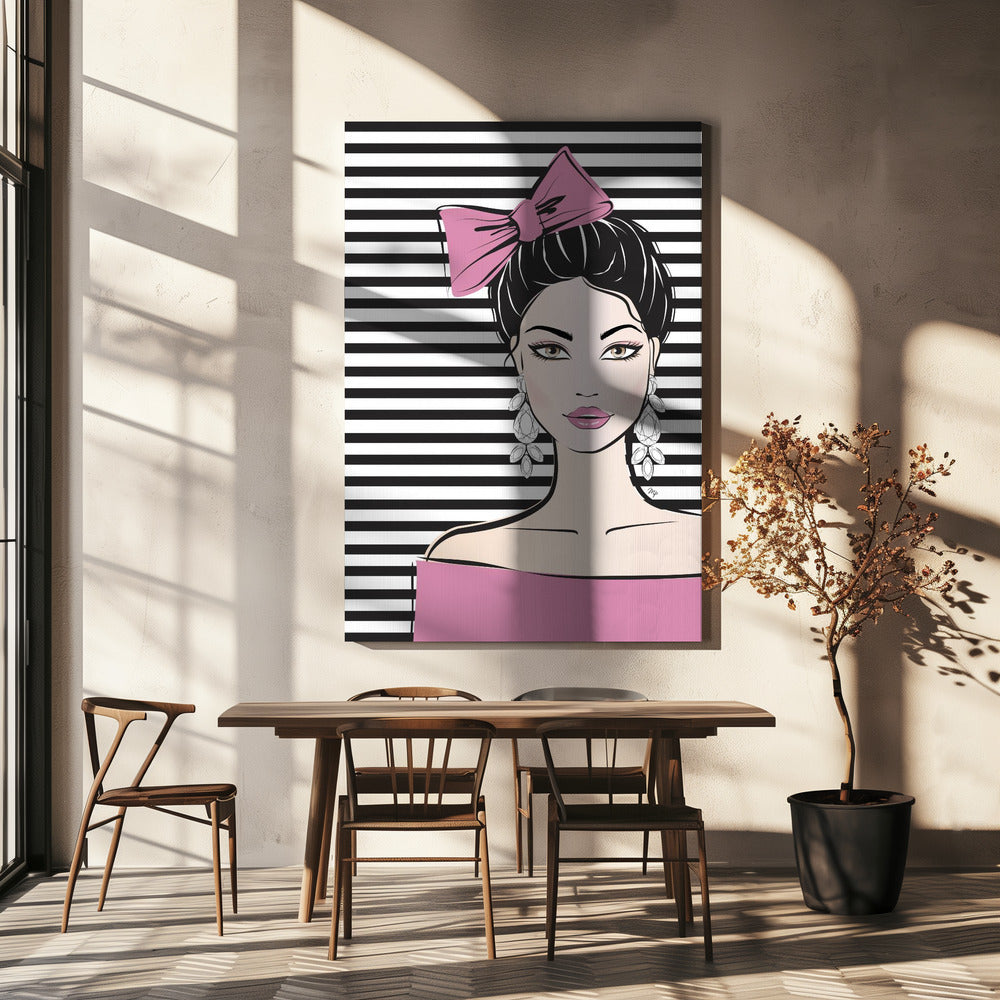 Gestreepte elegantie | Canvas