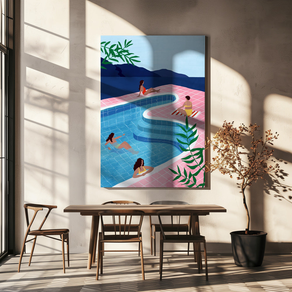 Zwembad Dames | Canvas