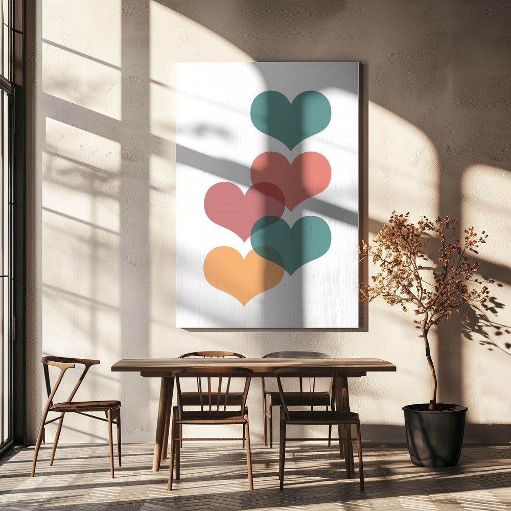 Harten uit het midden van de eeuw | Canvas
