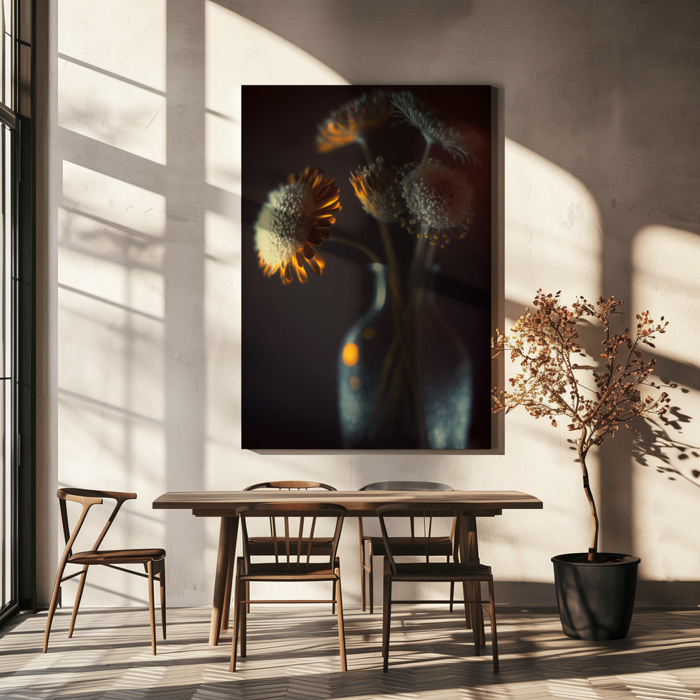 Gloeiende bloemblaadjes | Canvas