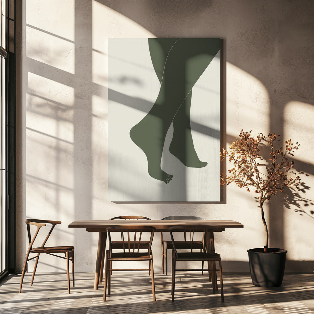 Tip Toe Groen | Canvas