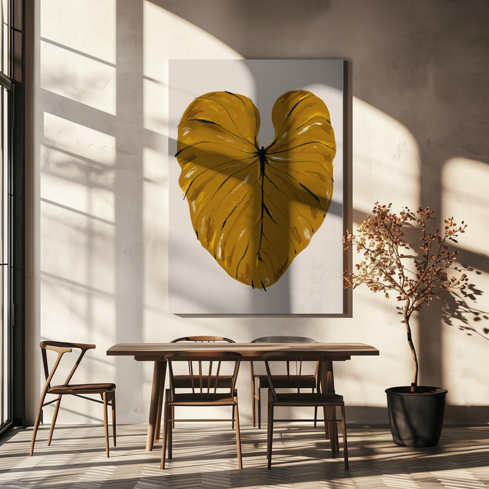 Philodendron Gloriosum Mosterd | Canvas