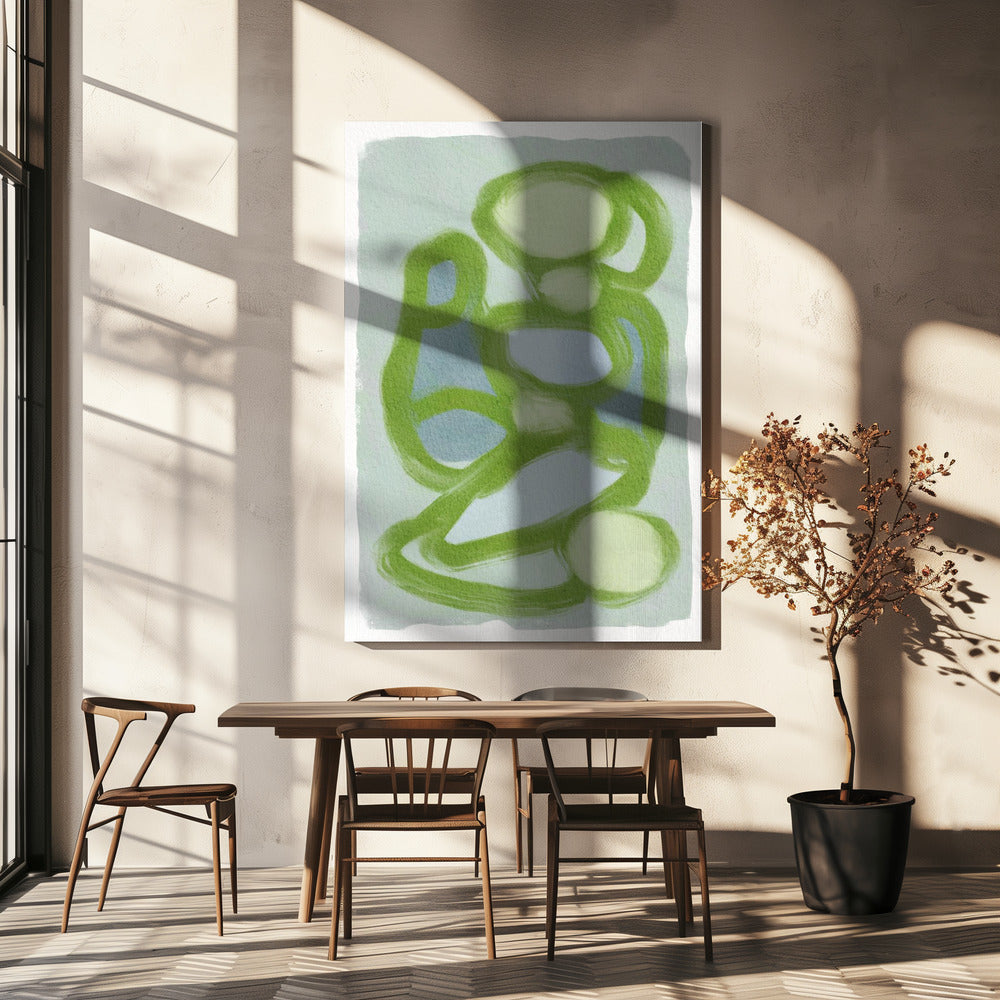 Groene Cirkels 2 | Canvas