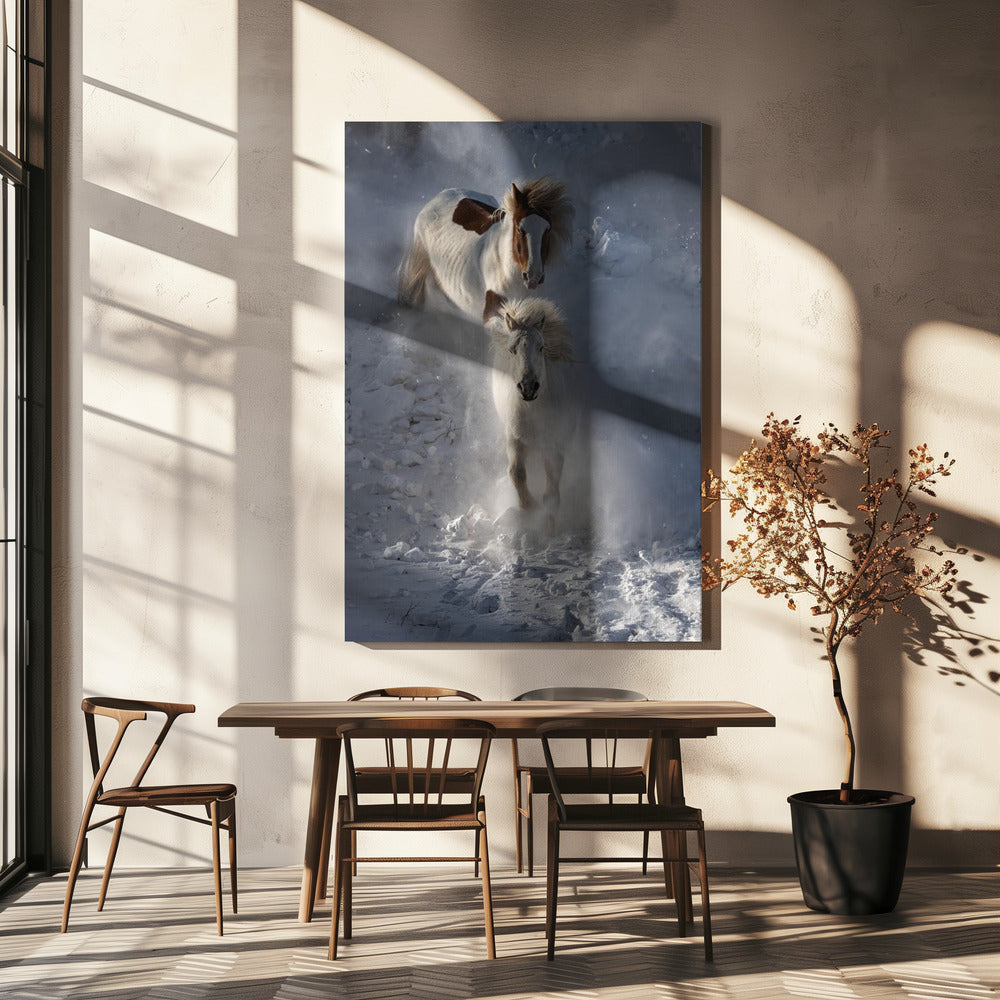 Twee paarden | Canvas