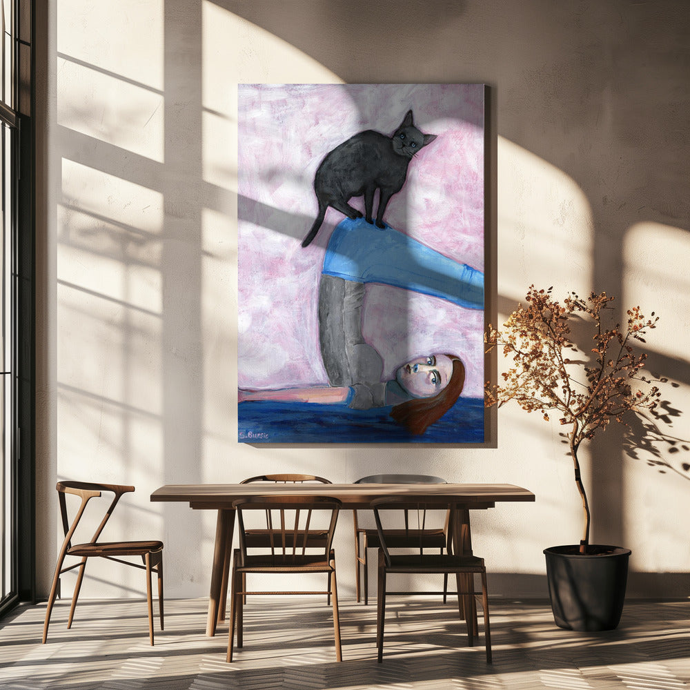 Yoga met mijn kat | Canvas