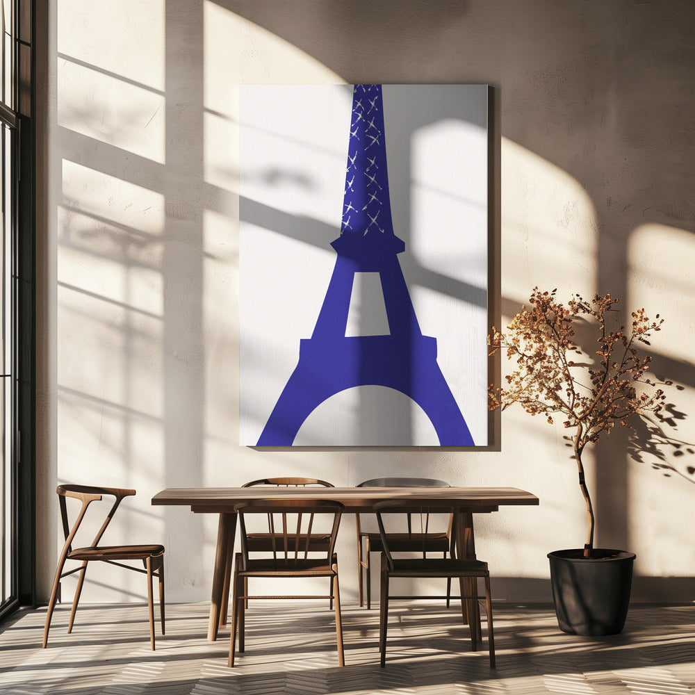 Eiffel Blauw | Canvas
