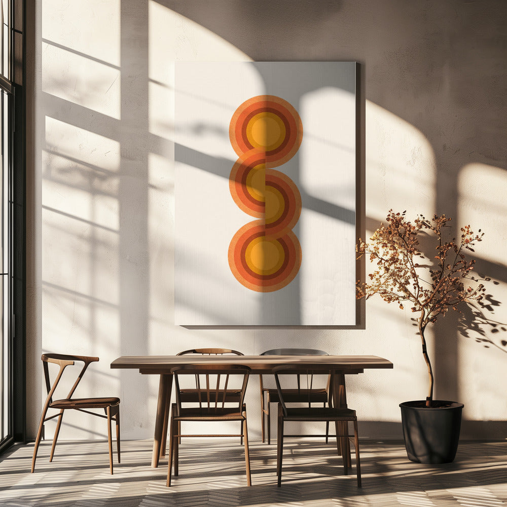 Retro Cirkels Trio | Canvas