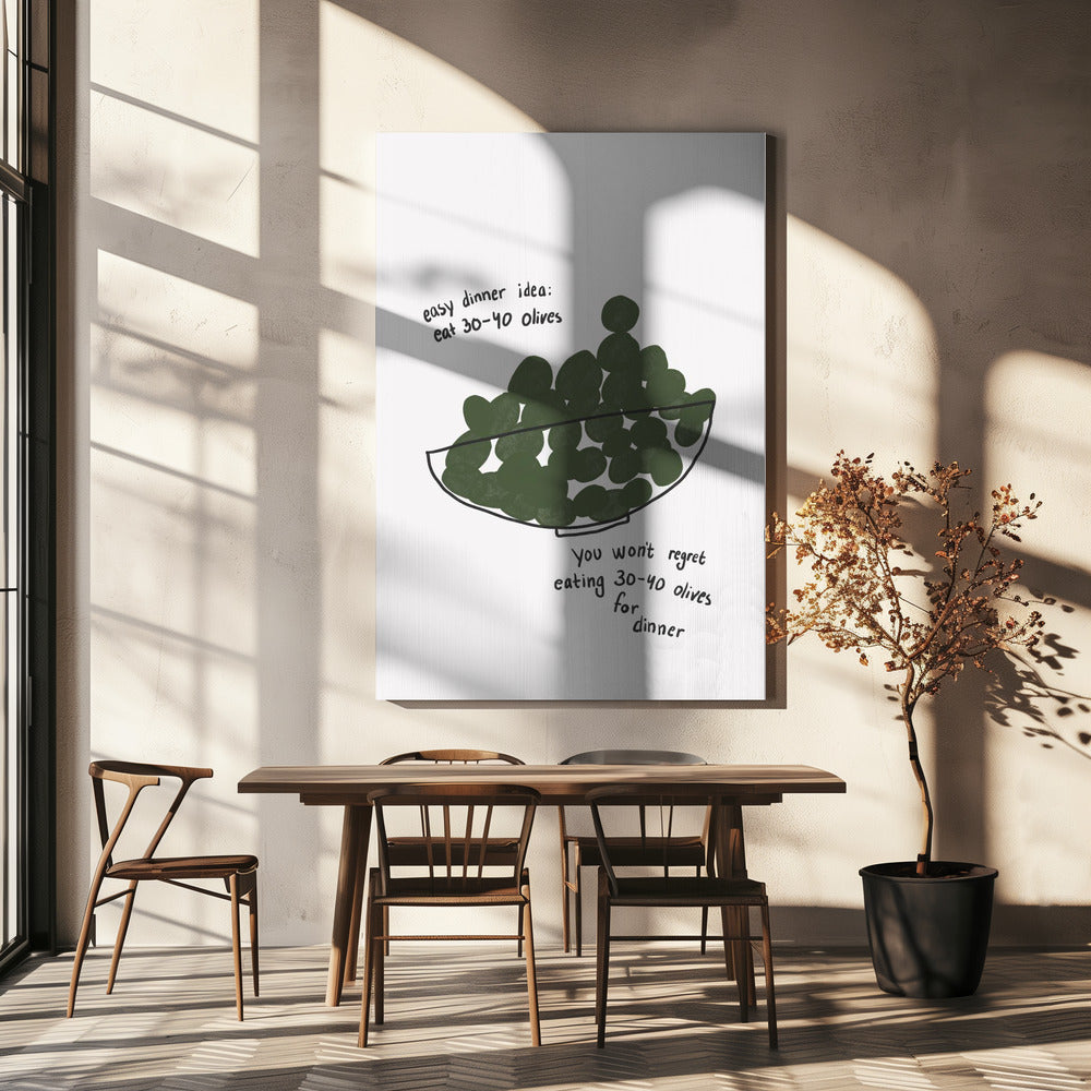 Olive Dinner Delight | Canvas