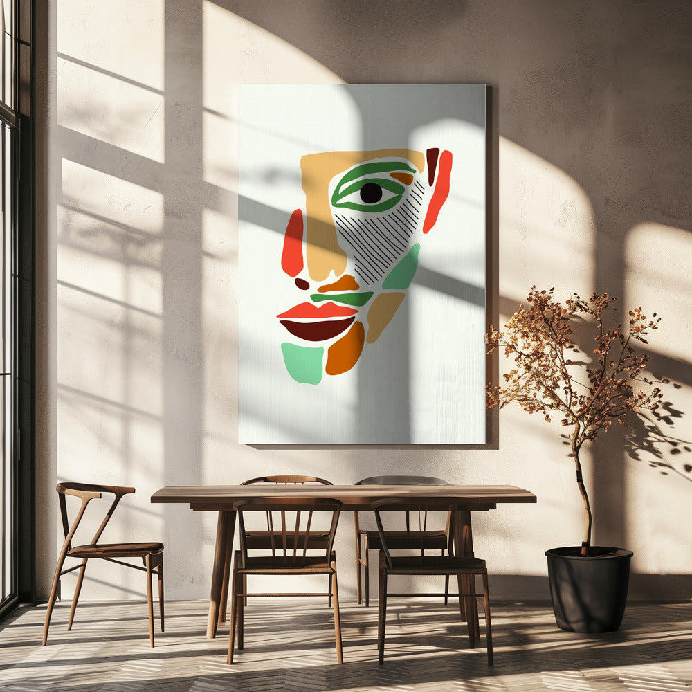 Kleurrijke abstracte gezichten #2 | Canvas