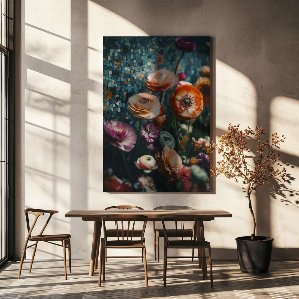 Mozaïek Bloeiend | Canvas