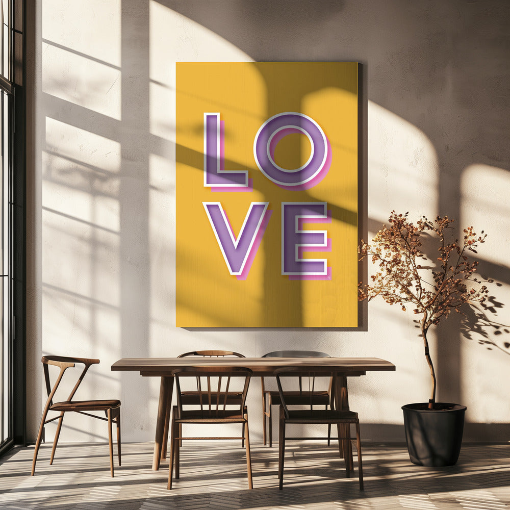 Gedurfde liefdestypografie | Canvas