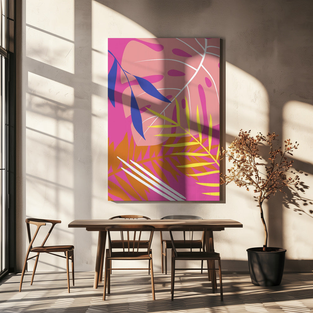 Tropische bladeren | Canvas