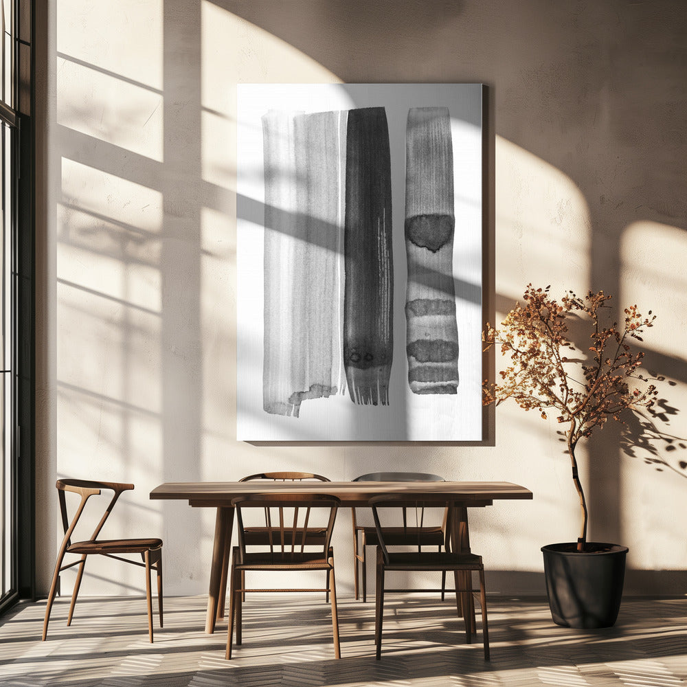 Monochrome lijnen | Canvas