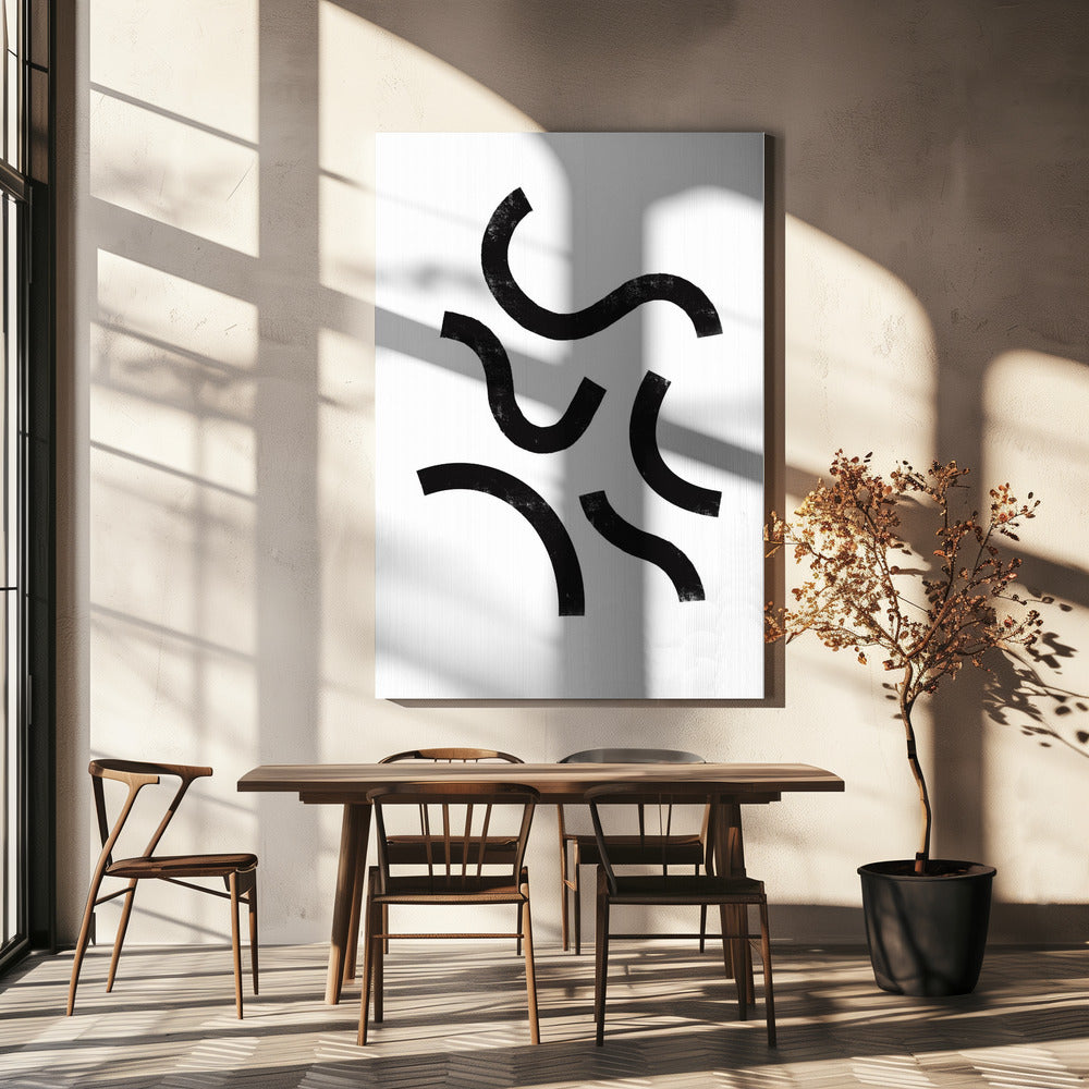 Gebogen ritmes | Canvas