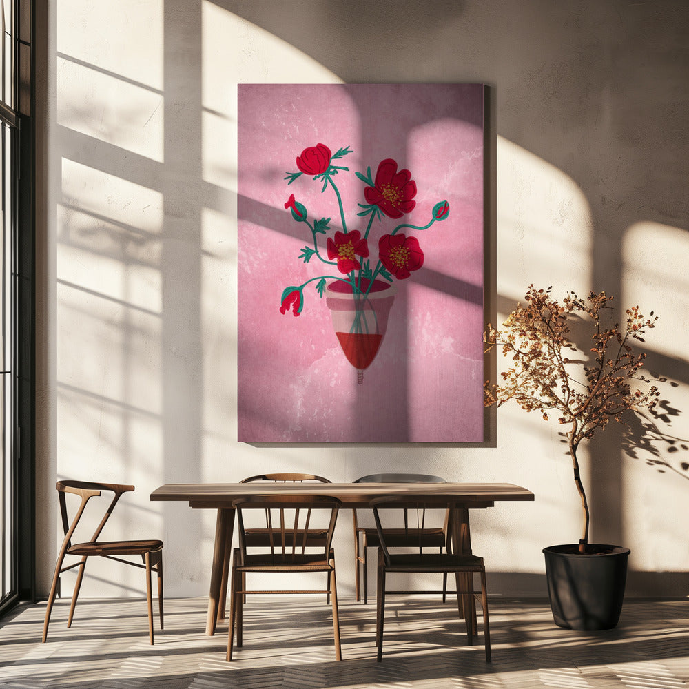 Kopje bloemen | Canvas
