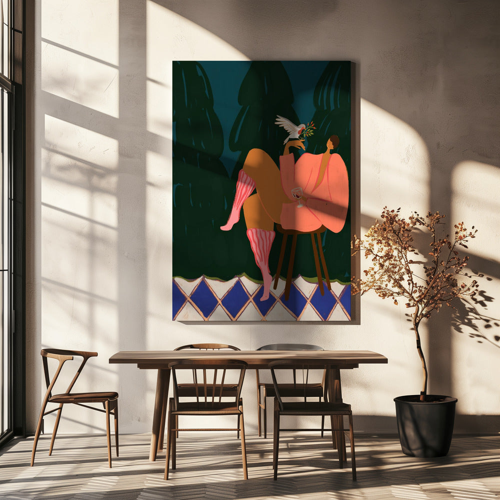 Een klein vogeltje vertelde me | Canvas