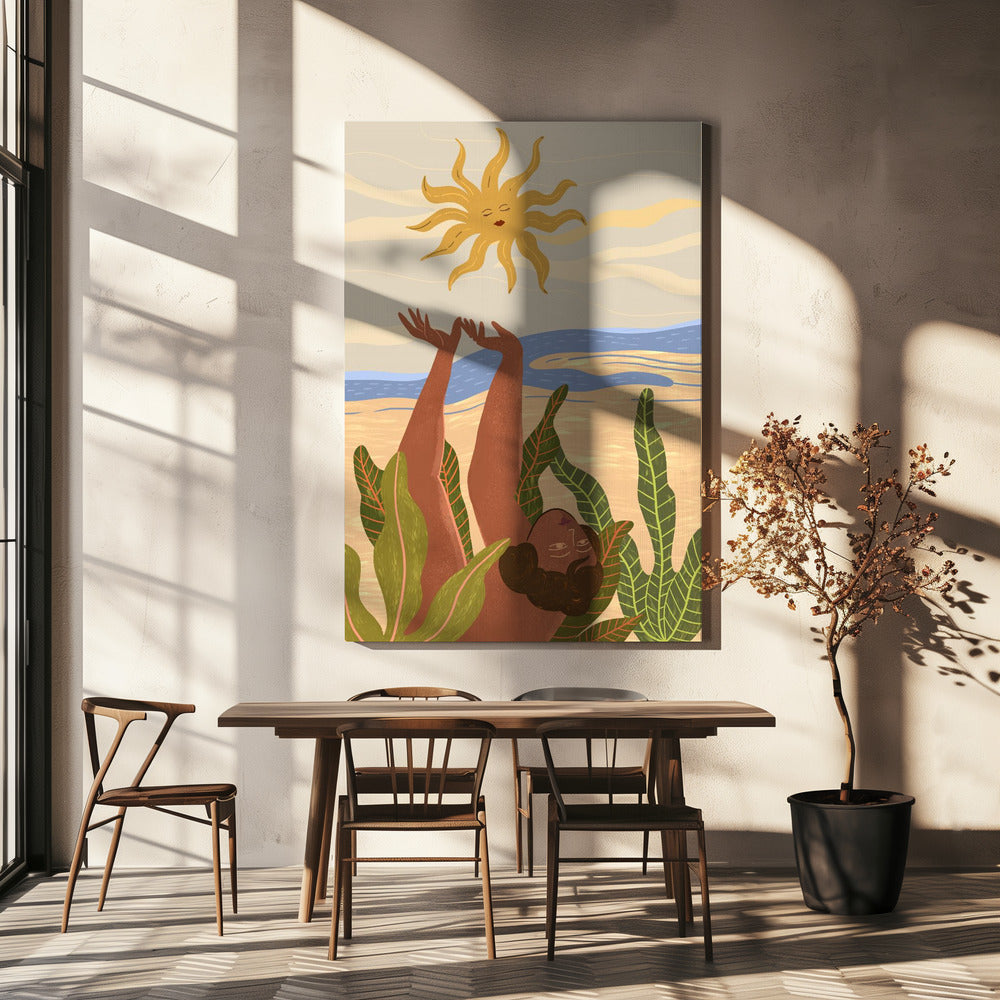 Zonneaanbidding | Canvas