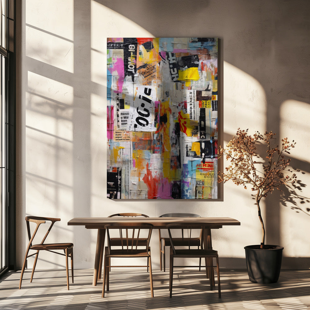 Stedelijke collage-uitbarsting | Canvas