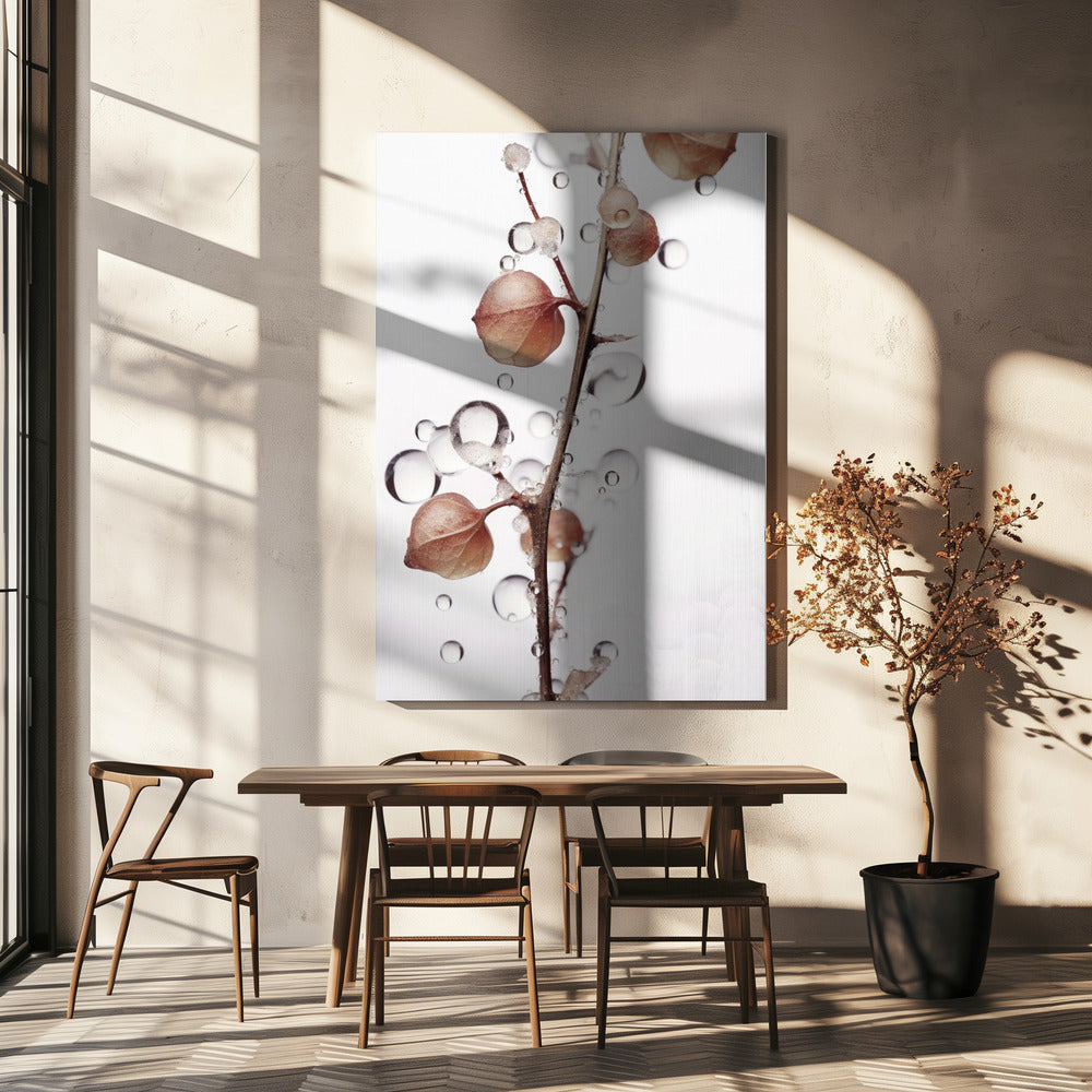 Bubbels en bloemen | Canvas