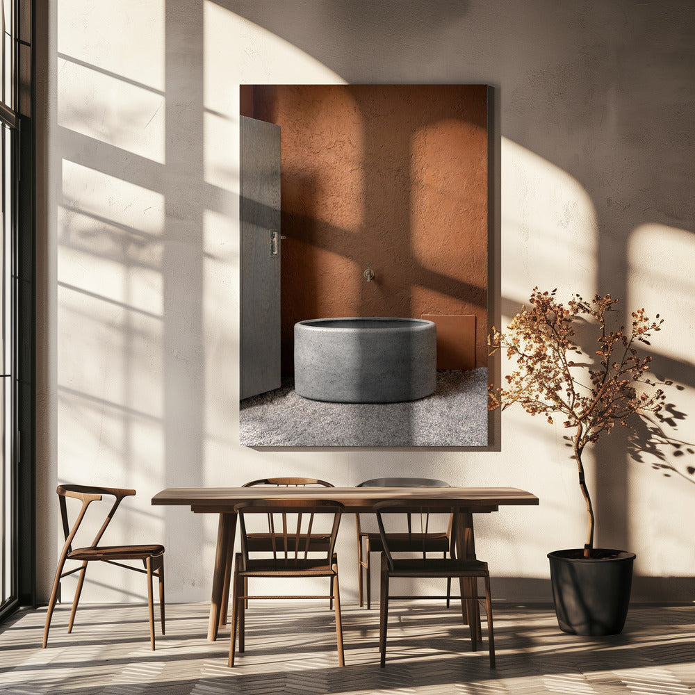 Betonnen bad | Canvas