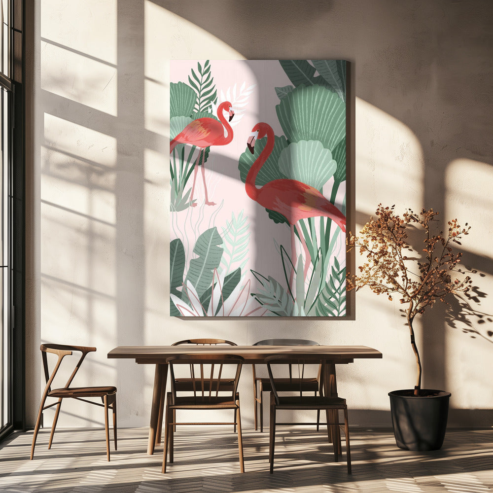 Flamingo Dromen | Canvas