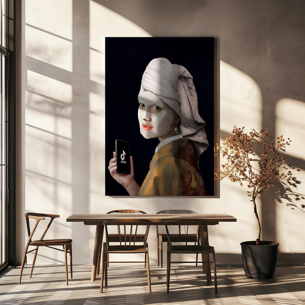 Meisje met TikTok | Canvas