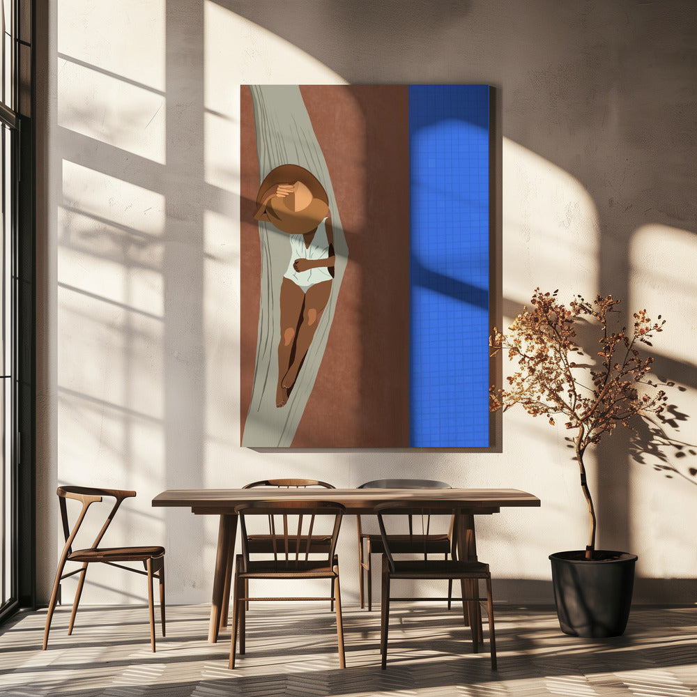 Serene Poolside | Canvas