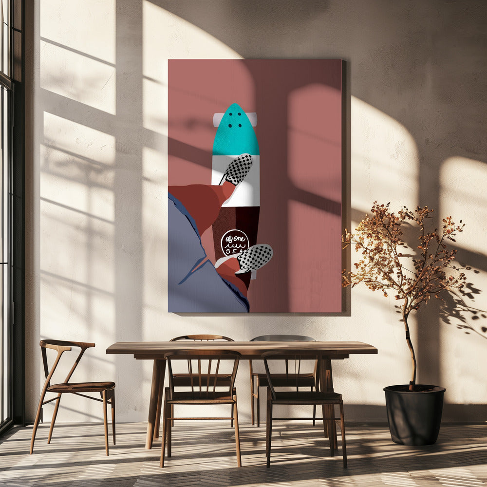 Geruite rit | Canvas