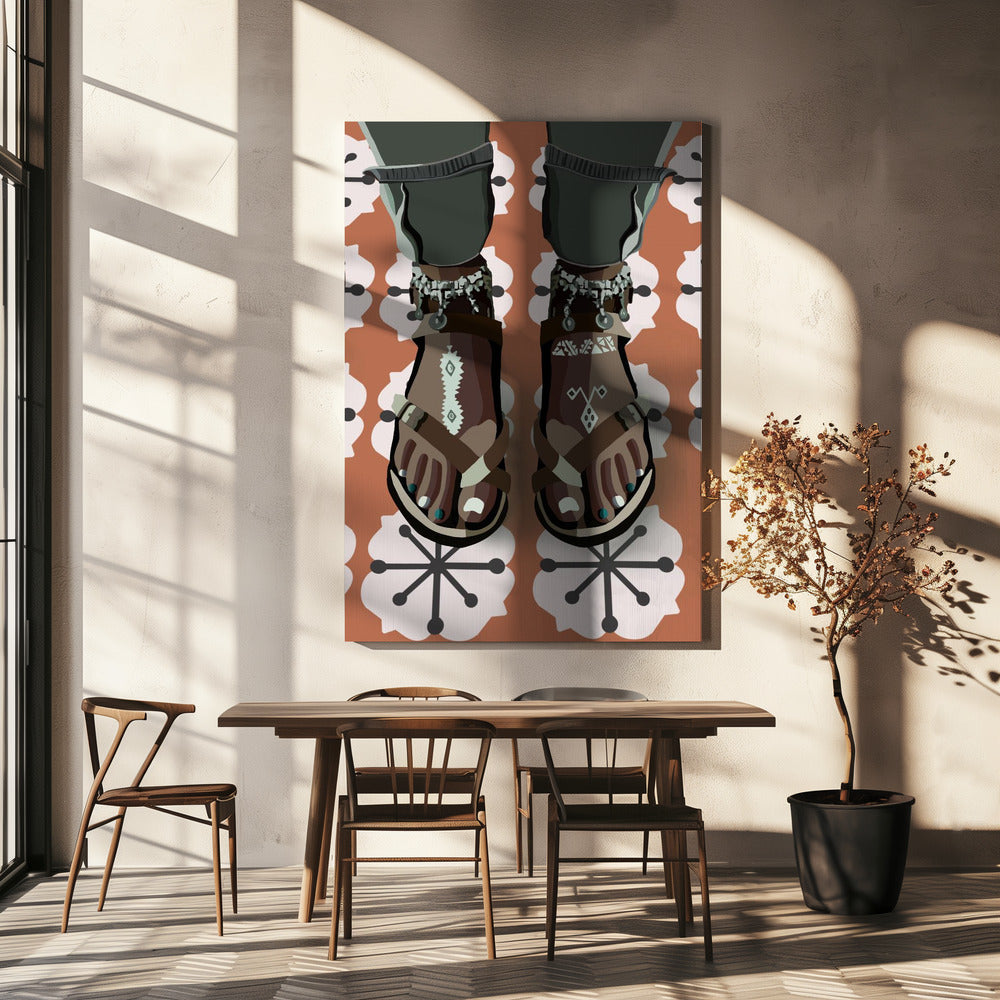 Gepatroonde stappen | Canvas
