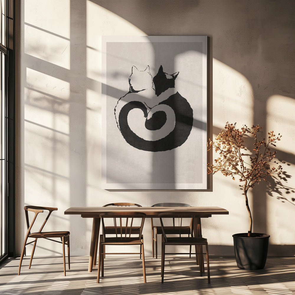 Katachtige Yin Yang | Canvas