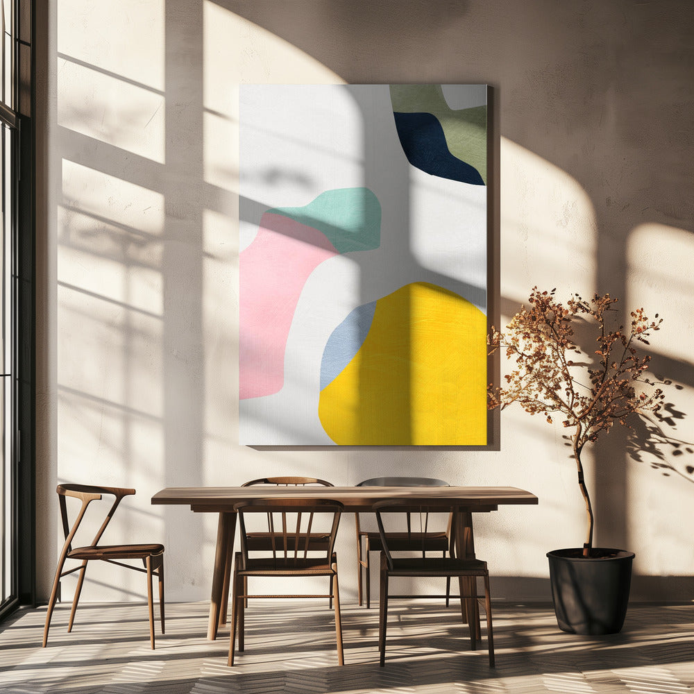 Pastel Minimale vormen | Canvas
