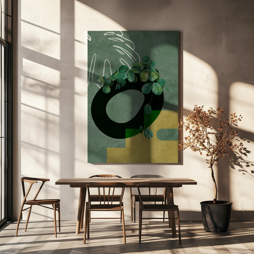 Bladeren Meer 4 Groen | Canvas