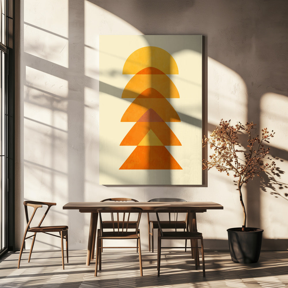 Lente Mid Rhapsody Oranje 5 | Canvas