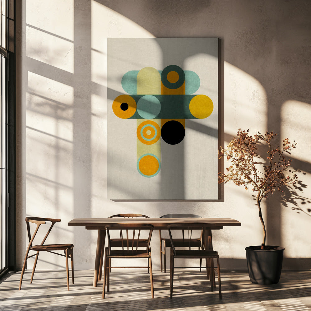 Regenboog Plus Vormen9 | Canvas