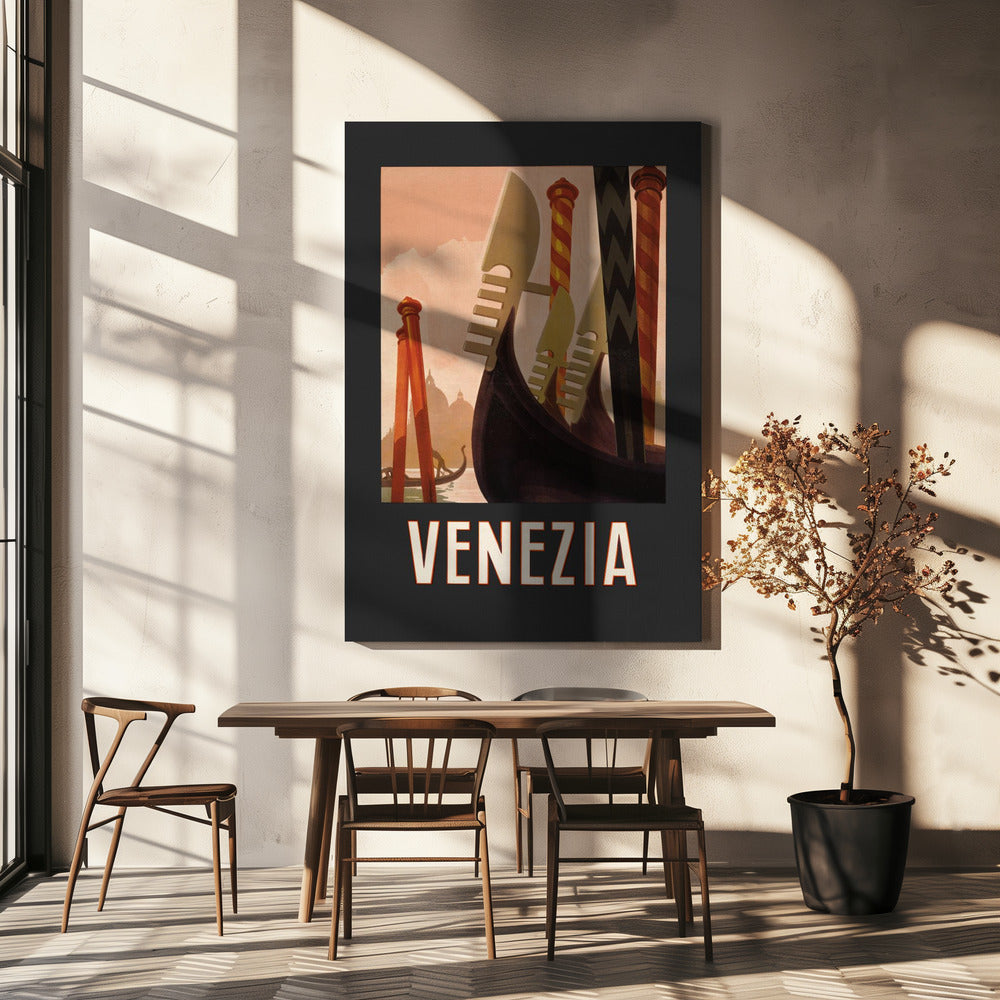 Venezia Poster Donker | Canvas