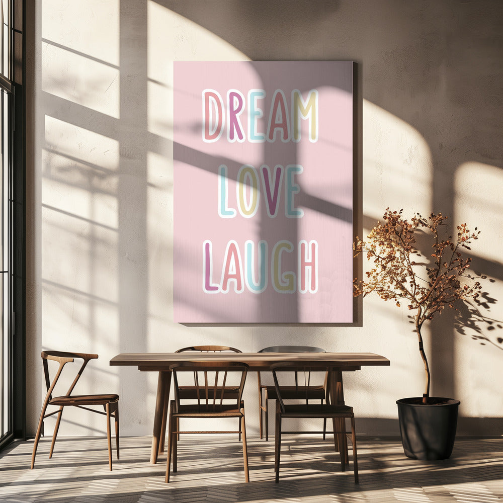 Droom Liefde Lachen | Canvas